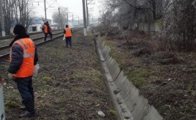 Работы по очистке полосы отвода перегона Нальчик — Докшукино