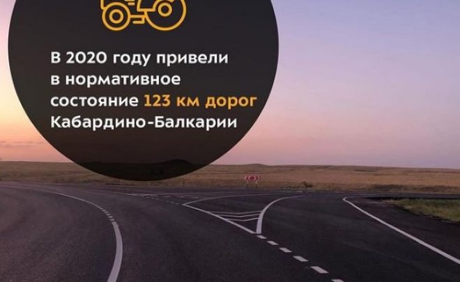 В 2020 году привели в нормативное состояние 123 км дорог Кабардино-Балкарии